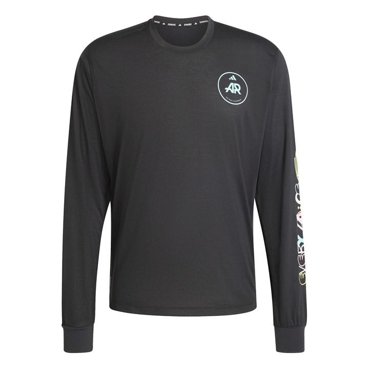 Adidas Men's Black Otr Ar Long Sleeve Performance Running Top in Size 2XS, Sports Direct