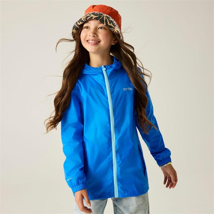Regatta  Kids Blue Kids Pack It Iii Waterproof Jacket in Size 13 - 14 Years, Sports Direct