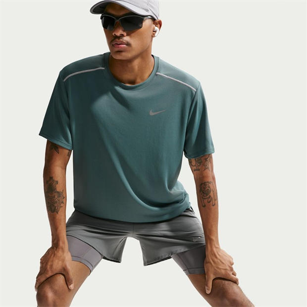 Mineral Slate - Nike - DriFit Miler Running Top Mens