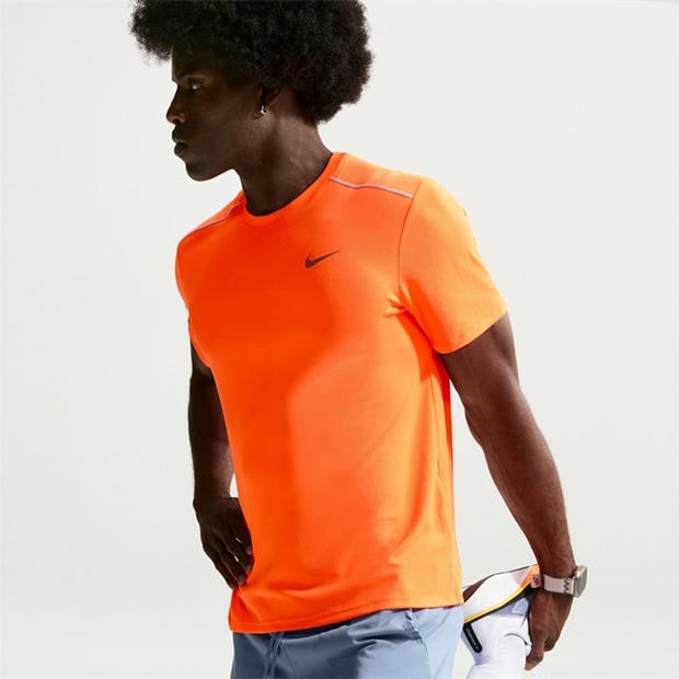 Total Orange - Nike - DriFit Miler Running Top Mens
