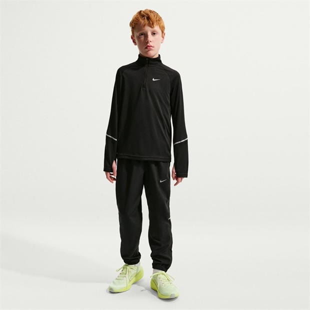 Black/Reflectiv - Nike - Kids' Miler Woven Tracksuit Bottoms