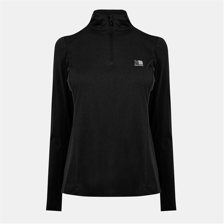 Karrimor Women's Black Longsleeve 1/4 Zip Top in Size 14, Sports Direct
