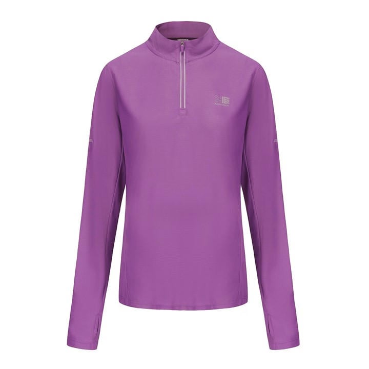 Karrimor Women's Purple Longsleeve 1/4 Zip Top in Size 16, Sports Direct