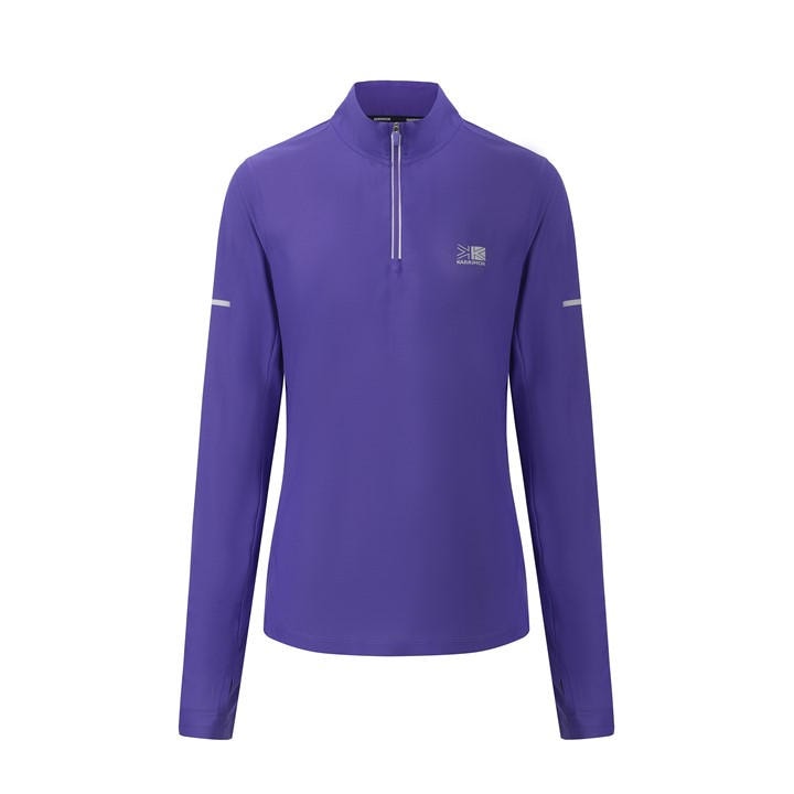 Karrimor Women's Purple Longsleeve 1/4 Zip Top in Size 8, Sports Direct