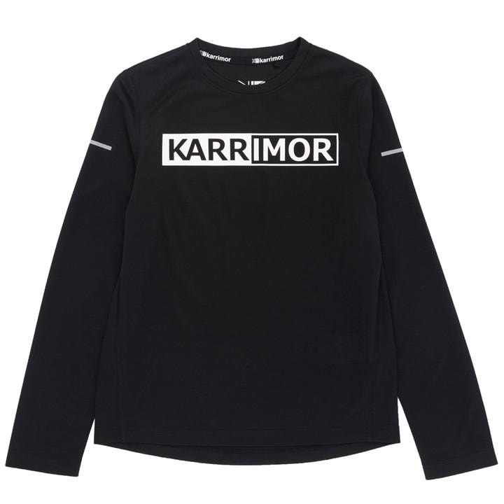 Karrimor Boys Black Long Sleeve Run T Shirt in Size 7 - 8 Years, Sports Direct