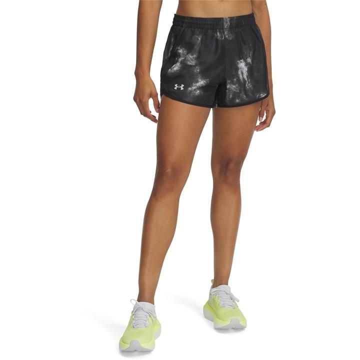 Under Armour Women's Black Fly By Performance Running Shorts in Size 12, Sports Direct