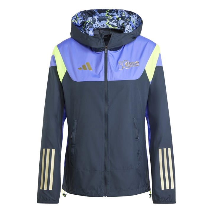 Adidas Women's Blue Performance Running Jacket in Size 2XS, Sports Direct