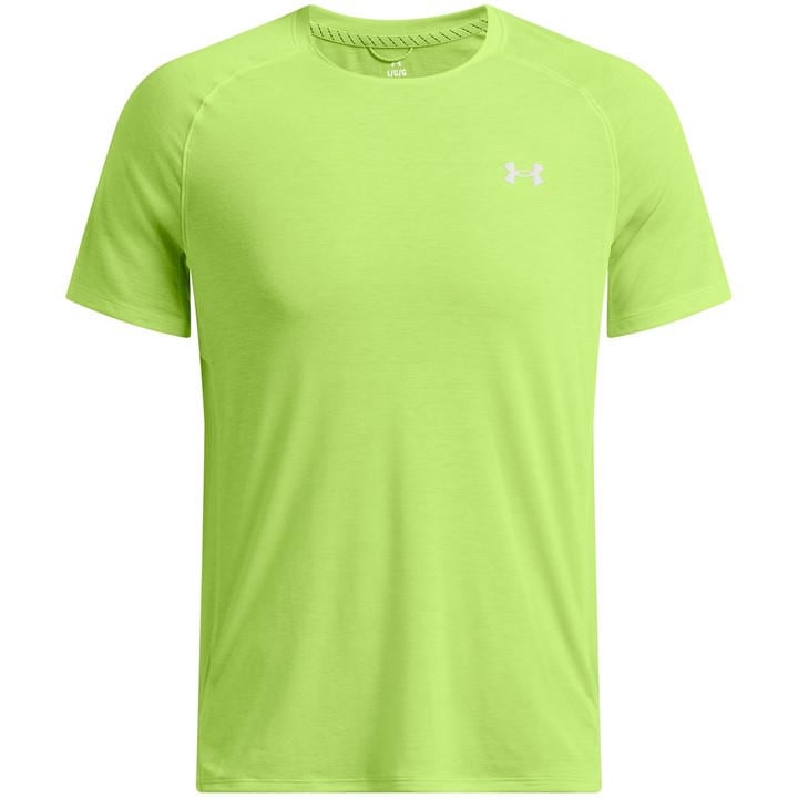 Under Armour Men's Green Short-Sleeve Performance Running Top in Size XL, Sports Direct