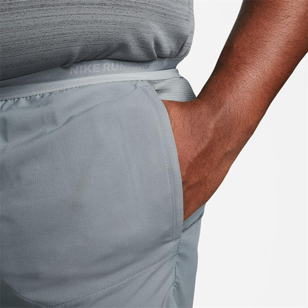 Smoke Grey - Nike - Stride Men's Dri-FIT 5 Brief-Lined Running Shorts