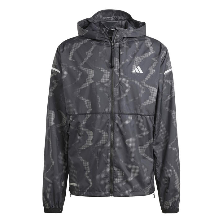 Adidas Men's Black Ultimate Premium Performance Running Jacket in Size 2XL, Sports Direct