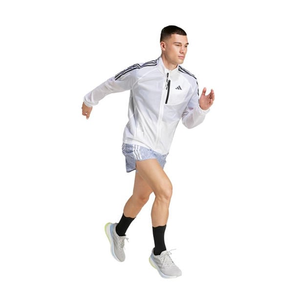 White - adidas - Men's OTR 3S Performance Running Jacket