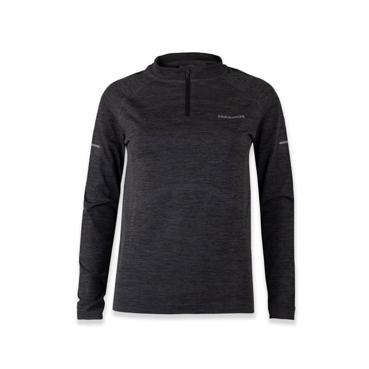 Karrimor Women's Black Xlite Seamless Running 1/4 Zip in Size 12, Sports Direct