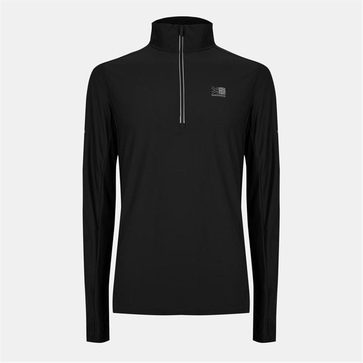 Karrimor Men's Black Long Sleeve 1/4 Zip Top in Size XL, Sports Direct