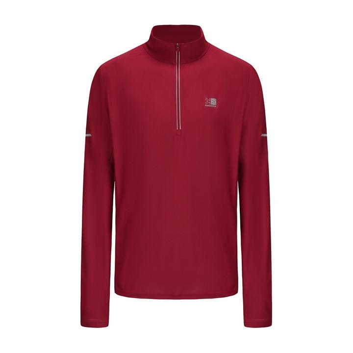 Karrimor Men's Red Long Sleeve 1/4 Zip Top in Size XL, Sports Direct