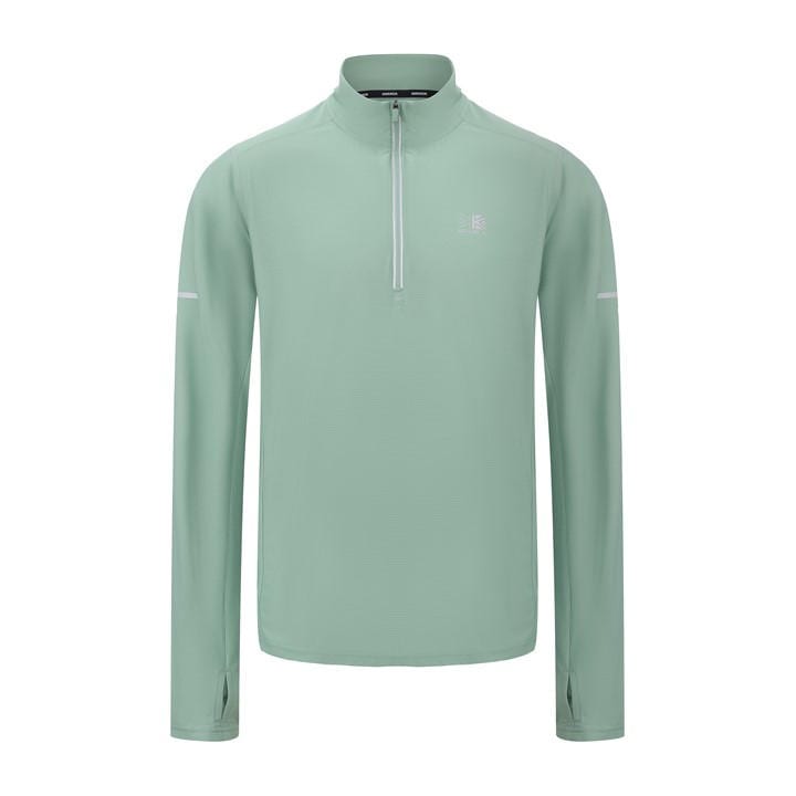 Karrimor Men's Green Long Sleeve 1/4 Zip Top in Size L, Sports Direct