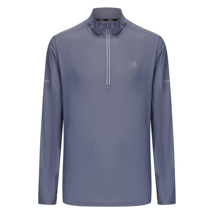 Karrimor Men's Grey Long Sleeve 1/4 Zip Top in Size XL, Sports Direct
