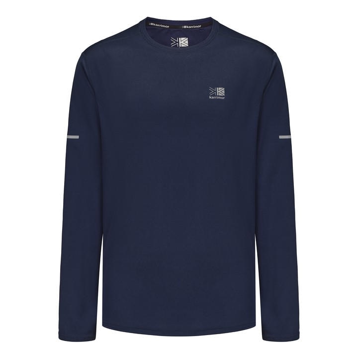 Karrimor Men's Blue Long Sleeve Run T Shirt in Size XL, Sports Direct