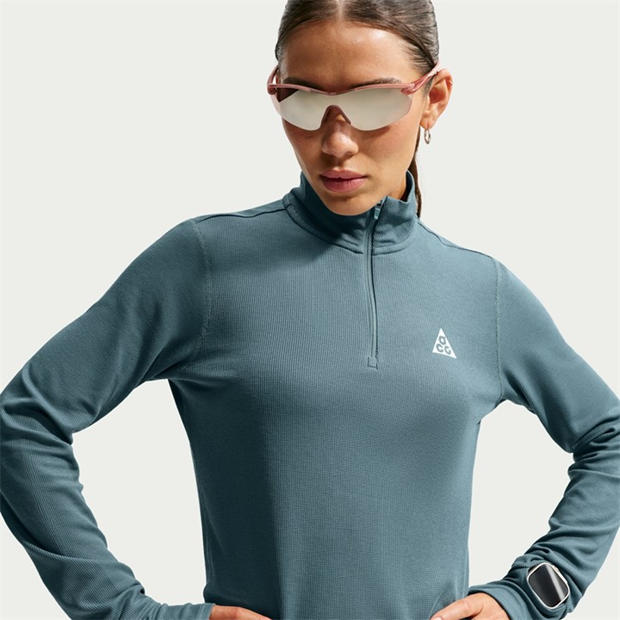 Slate/White - Nike - Women's ACG Trail Long Sleeve Running Top