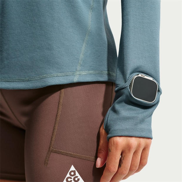 Slate/White - Nike - Women's ACG Trail Long Sleeve Running Top