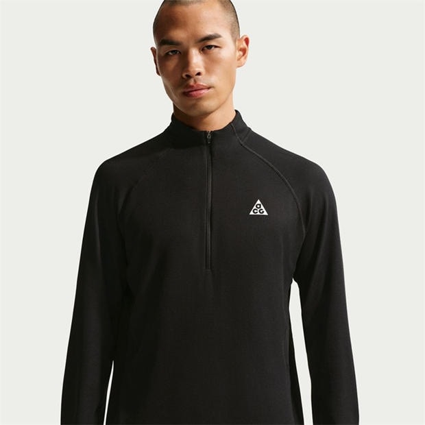 Black/White - Nike - Men's Trail Long Sleeve Running Top