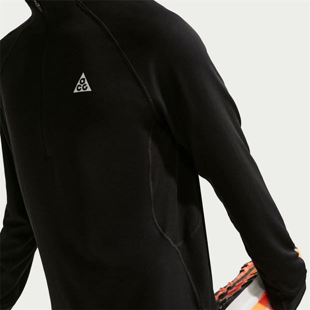 Black/White - Nike - Men's Trail Long Sleeve Running Top