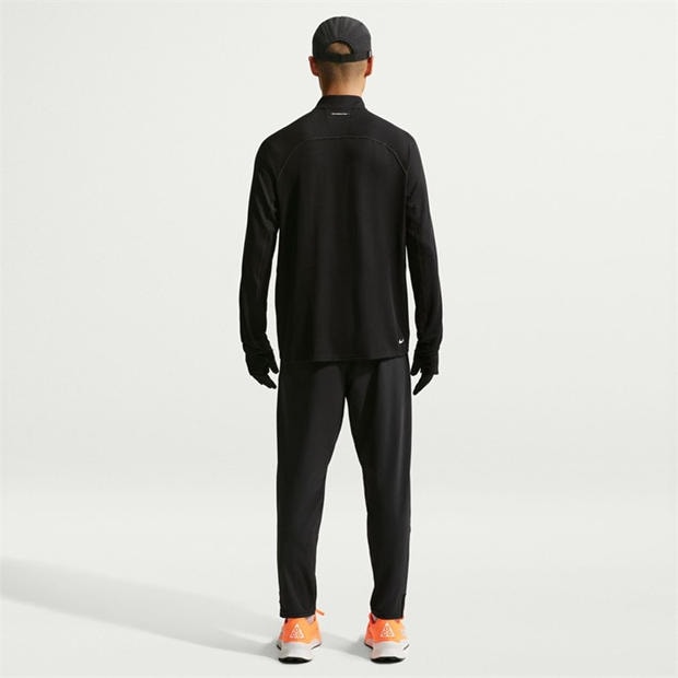 Black/White - Nike - Men's Trail Long Sleeve Running Top