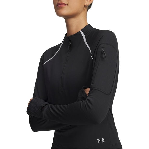 Black - Under Armour - Women's Velociti Pro Half Zip Long Sleeve Running Top