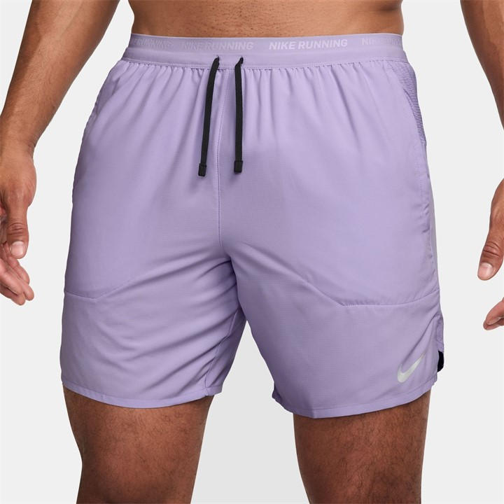 Nike Men's Purple Dri-Fit Stride 7 Brief-Lined Running Shorts in Size XL, Sports Direct