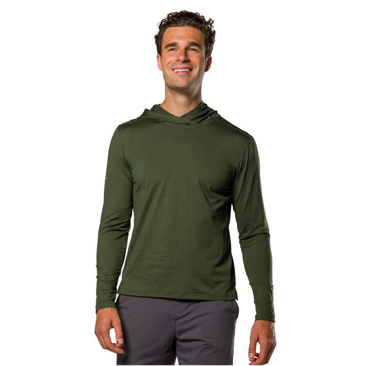 Nathan Men' Green Performance Hoodie in Size S, Sports Direct