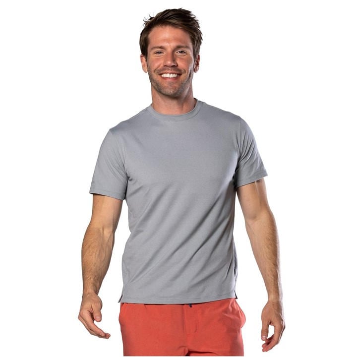 Nathan Men' Grey Dash Short-Sleeve Performance Running Top in Size S, Sports Direct