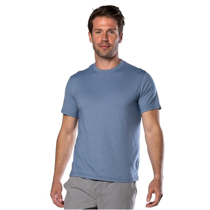 Nathan Men' Blue Dash Short-Sleeve Performance Running Top in Size S, Sports Direct