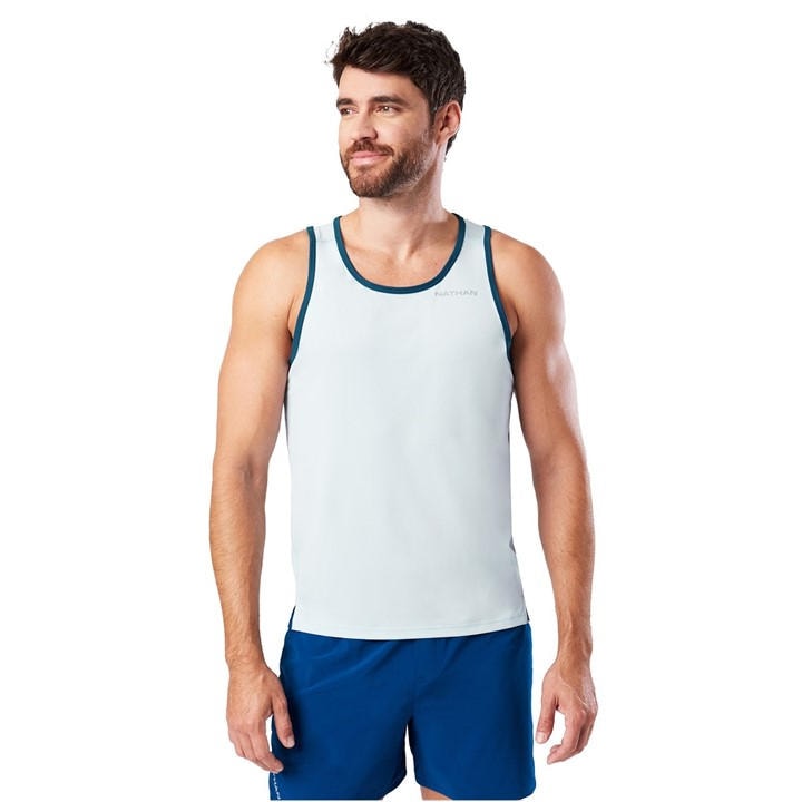 Nathan Men's White Performance Running Vest in Size XL, Sports Direct