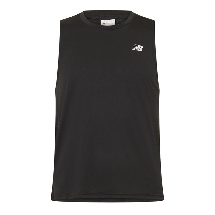 New Balance Men's Black Nb Sport Tank in Size L, Sports Direct