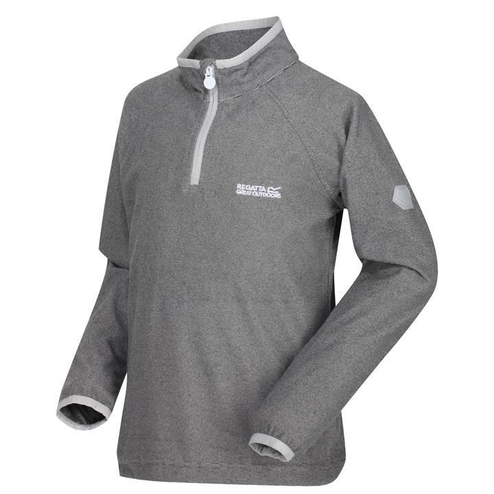 Regatta  Kids Grey Loco Half Zip Fleece in Size 9 - 10 Years, Sports Direct
