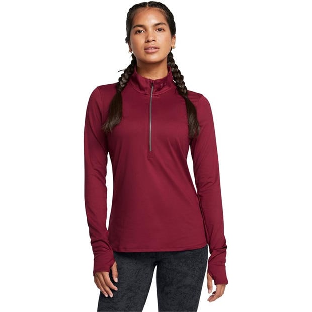 Red - Under Armour - Under Armour Ua Launch Pro Half Zip Running Top Womens