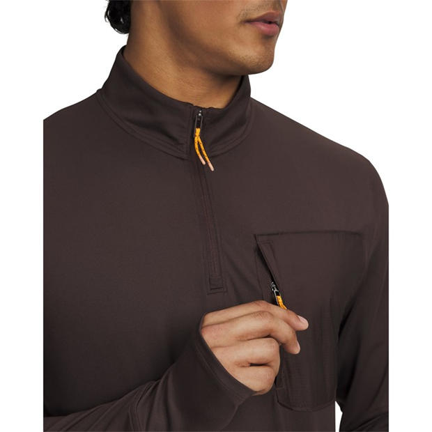 Brown - Under Armour - Men's Trail Run Quarter Zip Top