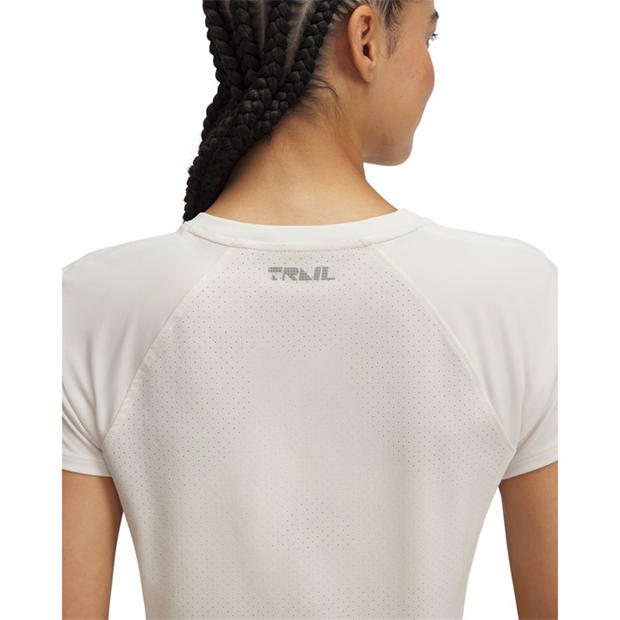 Brown - Under Armour - Women's Trail Run Zip Short Sleeve T-Shirt