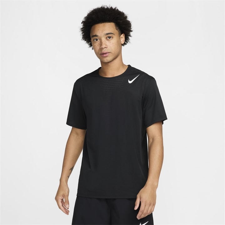 Nike Men's Black Short Sleeve Performance Running Top in Size 2XL, Sports Direct