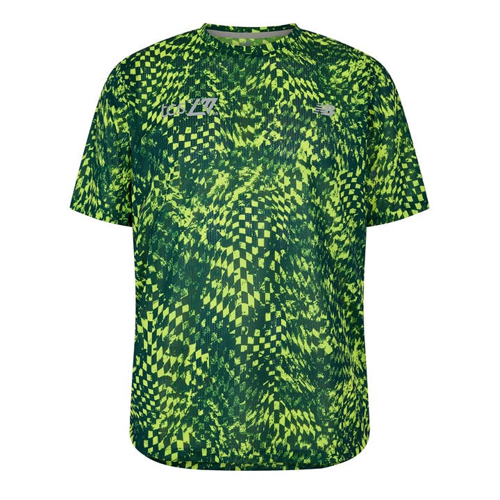 New Balance Men's Green Short Sleeve Performance Running Top in Size 2XL, Sports Direct