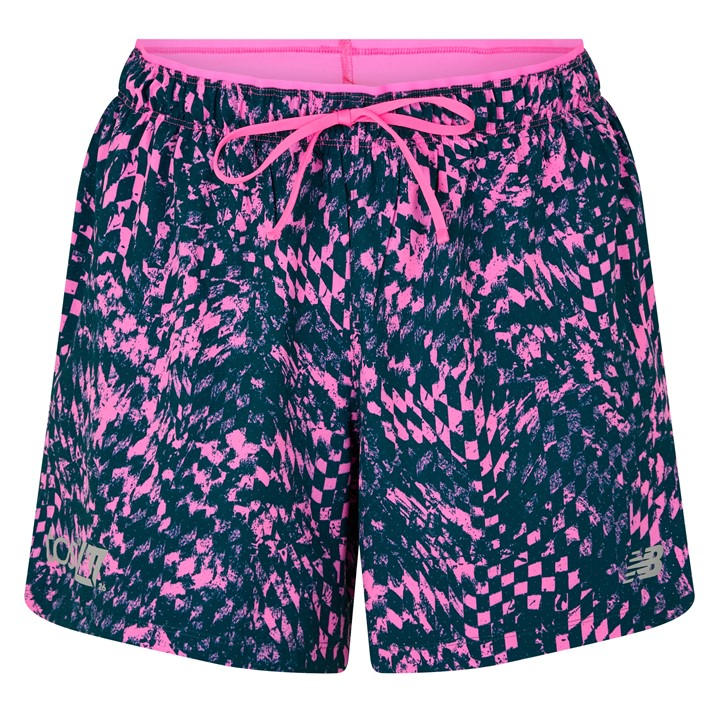 New Balance Men's Pink Nb London Edition Rc Essentials Printed Short in Size 2XL, Sports Direct