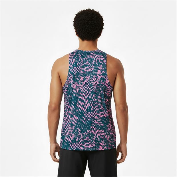 Pink Heat - New Balance - Hooded Borough Baffle Quilted Jacket Running Vest Mens