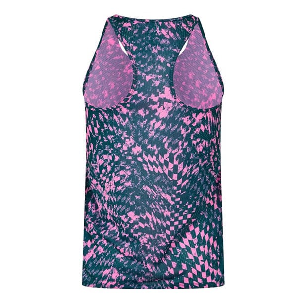 Pink Heat - New Balance - Hooded Borough Baffle Quilted Jacket Running Vest Womens
