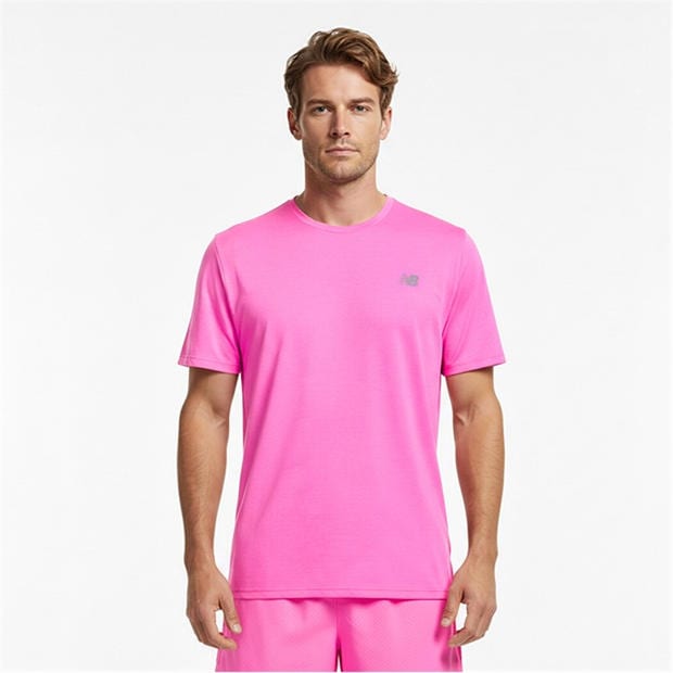 Pink - New Balance - NB RC Essentials Running T-Shirt Mens
