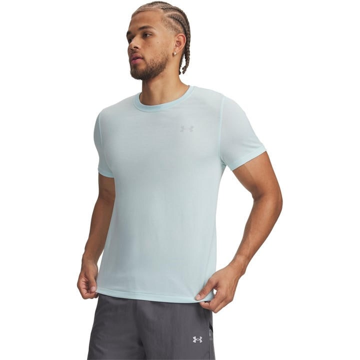 Under Armour Men's Green Short Sleeve Performance Running Top in Size L, Sports Direct