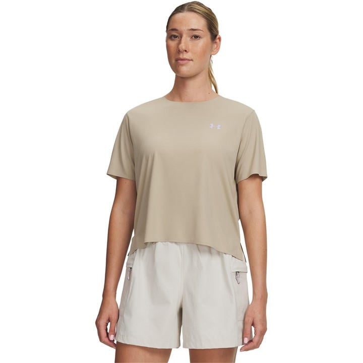 Under Armour Women's Green Explor Trail Run Short Sleeve Performance Top in Size 14, Sports Direct