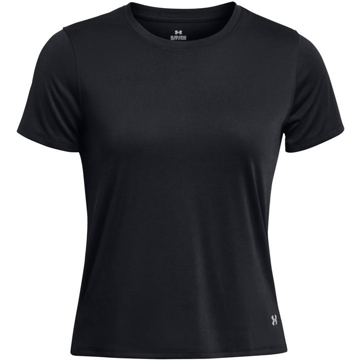 Under Armour Women's Black Ua Launch Short Sleeve in Size 14, Sports Direct