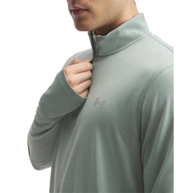 Зелено - Under Armour - Men's Launch 4 Zipped Long-Sleeve Performance Top