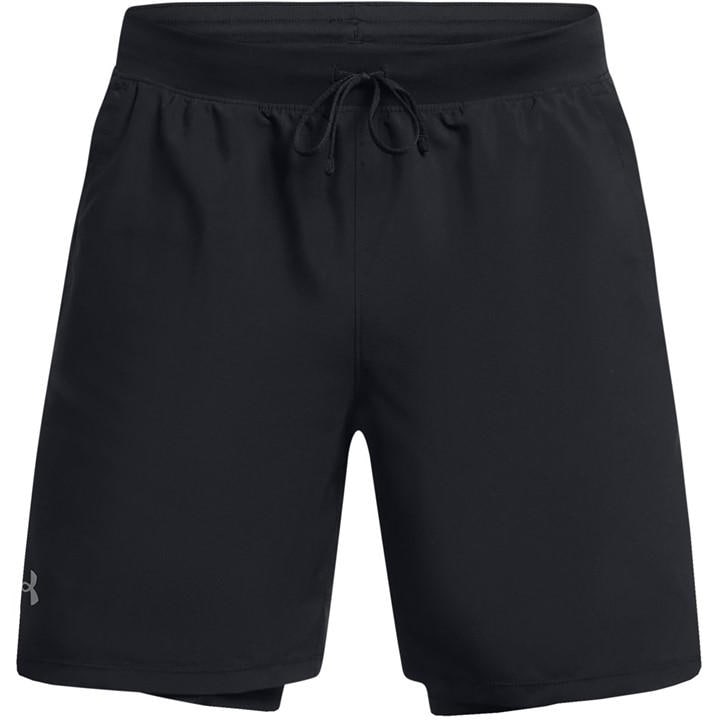Under Armour Men' Black Ua Launch Run 2-In-1 Shorts in Size S, Sports Direct