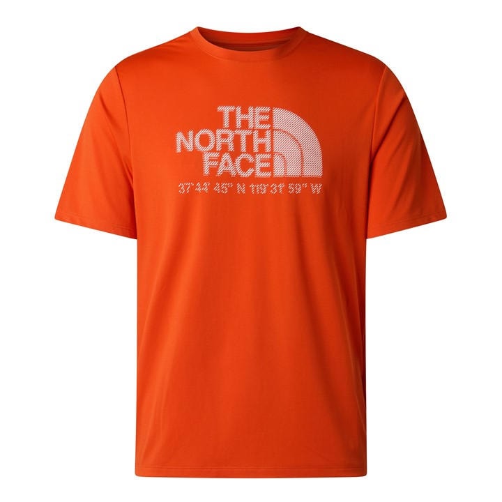 The North Face Men's Orange Tnf 24/7 Ss Logo Tee in Size M, Sports Direct