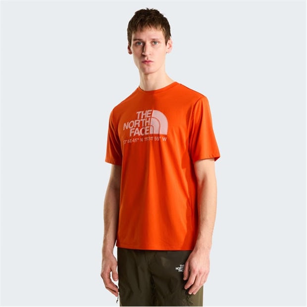Lava Red - The North Face - TNF 24/7 SS Logo Tee Mens